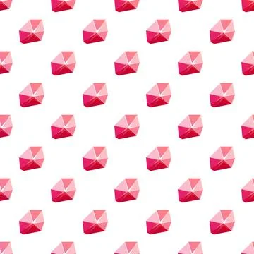 Pink ruby gemstones creating seamless pattern background Stock Illustration