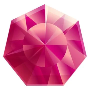 Pink ruby icon, cartoon style イラスト素材