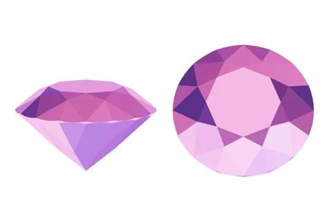 Pink ruby stone Stock Illustration