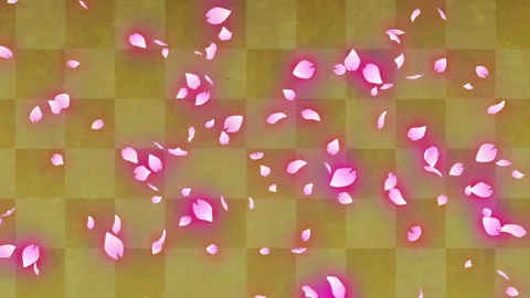 Pink sakura leaf particle loop animation Stock Footage 146152239