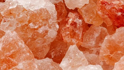 Pink salt, in bulk, crystals, background, full depth of field, moving sidew.. Stock Footage 256330006