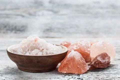 Pink salt Stock Photos