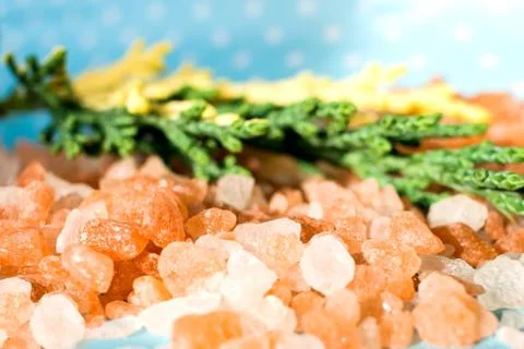 Pink salt Stock Photos