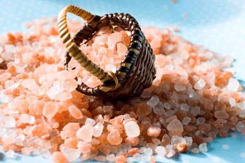 Pink salt Stock Photos