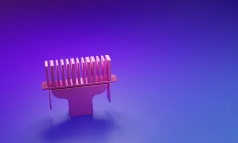 Pink Scanner scanning bar code icon isolated on purple-blue background. Bar.. イラスト素材