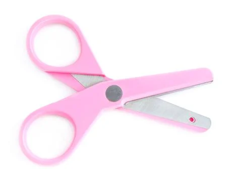 Pink scissors Stock Photos