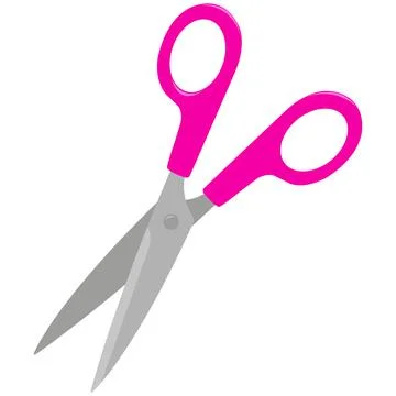 Pink scissors. Vector illustration Stock Illustration