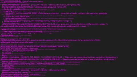 Pink screen coding hacker concept animation with glitch. Stock Illustration