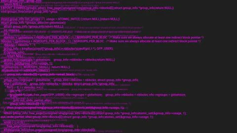 Pink screen coding hacker concept animation with glitch. Stock Illustration