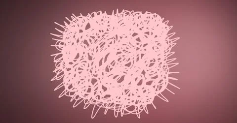 Pink scribble doodles Illustrazione stock