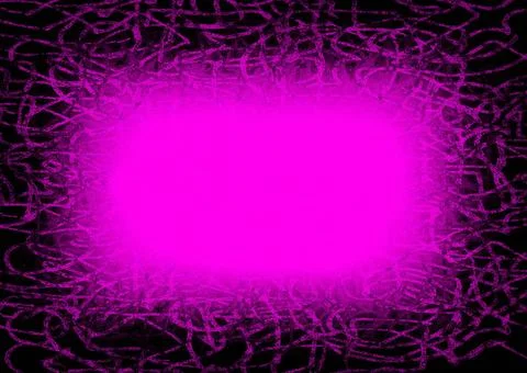 Pink scribble frame Scribble border frame with pink copy space and a black... Stock Photos