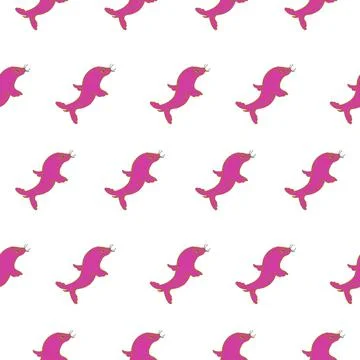 Pink seals pattern Stock Illustration