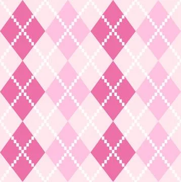Pink seamless Argyle Pattern for Valentines day Stock Illustration