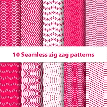 Pink Seamless Chevron Patterns Stock Illustration