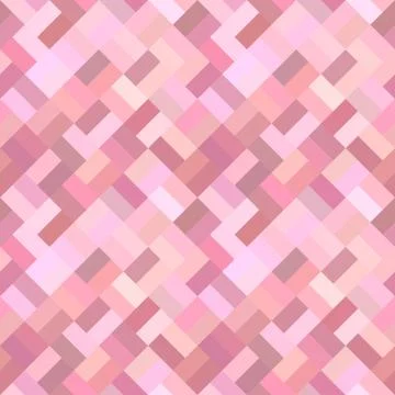 Pink seamless diagonal rectangle pattern - mosaic background Stock Illustration