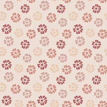 Pink seamless floral pattern background. Stock Illustration