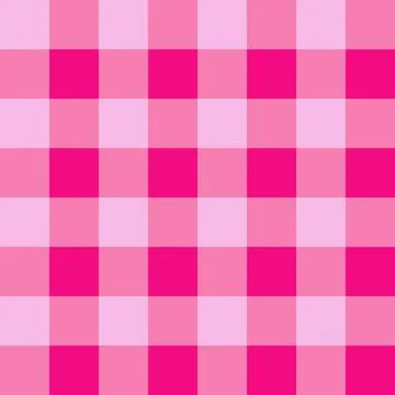 Pink Seamless Gingham Pattern Background Vector イラスト素材