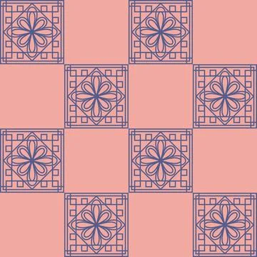 Pink seamless pattern, abstract motif for design and decoration 库存插图