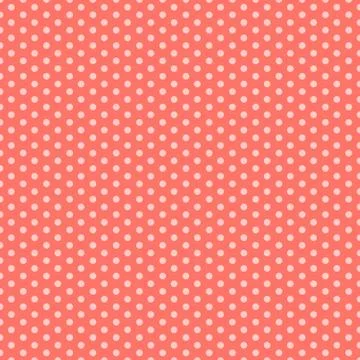 Pink seamless pattern with polka dots. Vector illustration. Stock Illustration