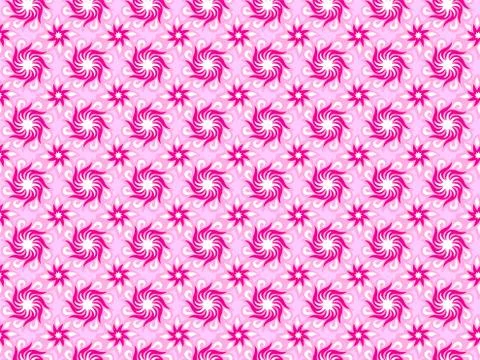 Pink seamless pattern with sun Stock Illustration