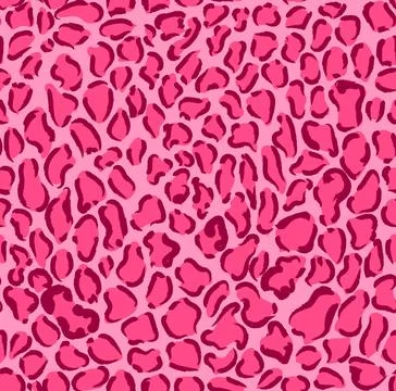 Pink seamless repeating leopard print pattern イラスト素材