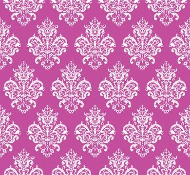 Pink Seamless Repeating Vector Pattern. Elegant Design Stock Illustration