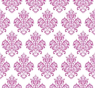 Pink Seamless Repeating Vector Pattern. Elegant Design Stock Illustration