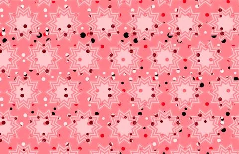 Pink Seamless Star Pattern With Confetti Accents for Festive Backgrounds an.. イラスト素材