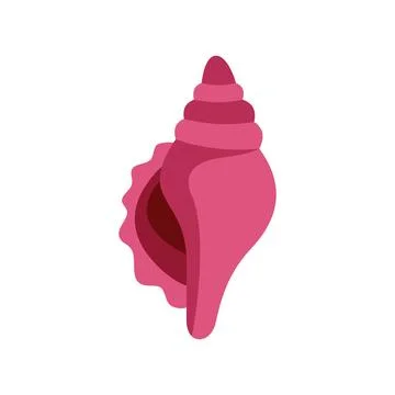 Pink seashell evoking tropical beaches and ocean breeze Stock Illustration