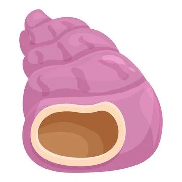 Pink seashell showing empty inside on white background Illustrazione stock