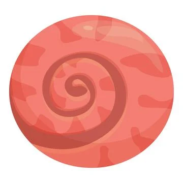 Pink seashell showing spiral pattern of mollusc growing underwater Stock Illustration