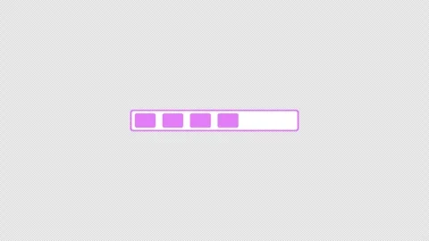 Pink segmented block loader flat UI overlay element animation Stock Footage 337037749