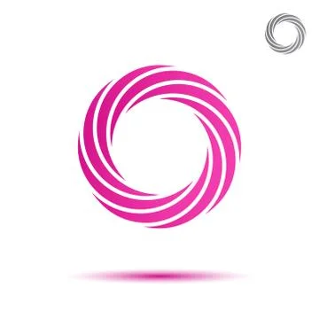 Pink segmented circular spiral 스톡 일러스트