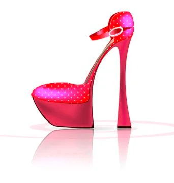 Pink semi-shoe Stock Illustration
