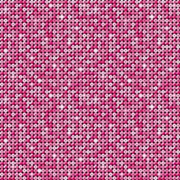 Pink sequin background. Square frame. Eps 10. Stock Illustration