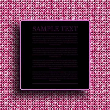 Pink sequin background. Square frame. Eps 10. Stock Illustration