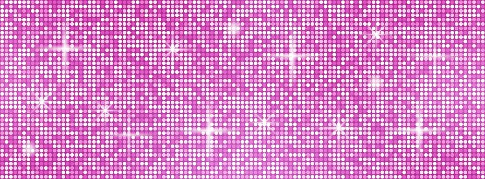 Pink sequin mosaic texture background. Mirror disco ball seamless bg. Tile .. Stock Illustration