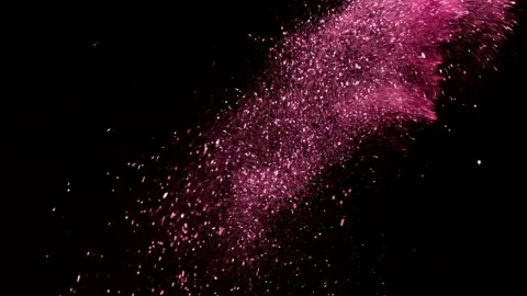 Pink sequins. Bright sequins.Bright Explosion Glitter with Flickering. Stock Footage 137590472