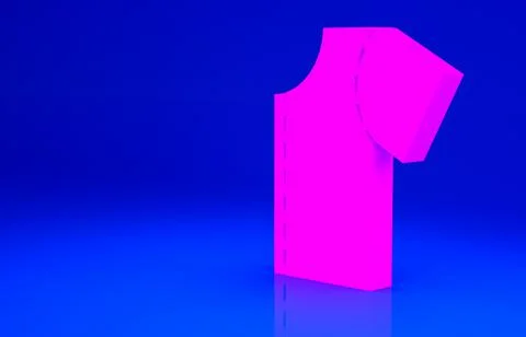Pink Sewing pattern icon isolated on blue background. Markings for sewing. Mi イラスト素材
