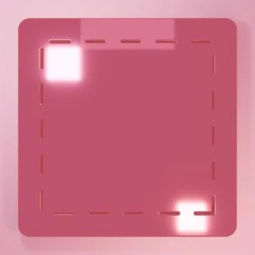 Pink Sewing Pattern icon isolated on pink background. Markings for sewing. .. イラスト素材
