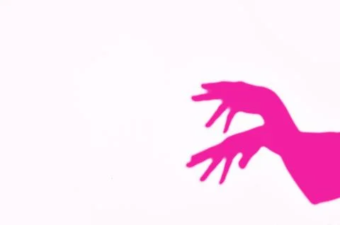 Pink Shadow Hands Stock Illustration