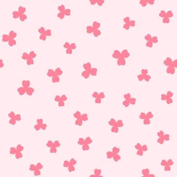 Pink shamrock pattern. Seamless vector background Illustrazione stock