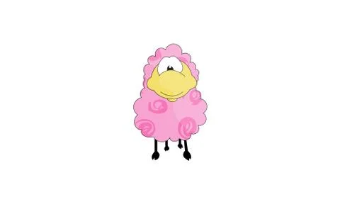 Pink Sheep Illustrazione stock
