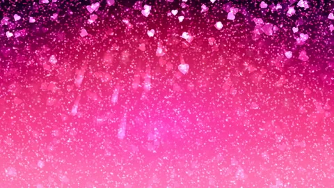 Pink shining background. Valentines Day holiday abstract loop animation. Stock Footage 101937369