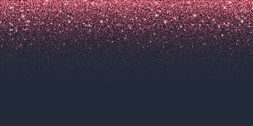 Pink shiny glitter particles, vector star dust Stock Illustration