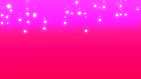 Pink Shiny hearts particles Background 4k animation Stock Footage 102293155