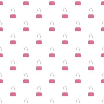 Pink shoulder bag repeating pattern background design Illustration