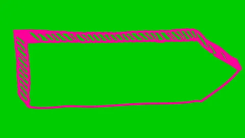Pink sign pointer arrow green Stock Footage 197053408