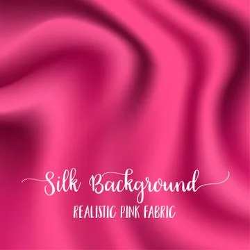 Pink silk abstract background, vector illustration Stock Illustration