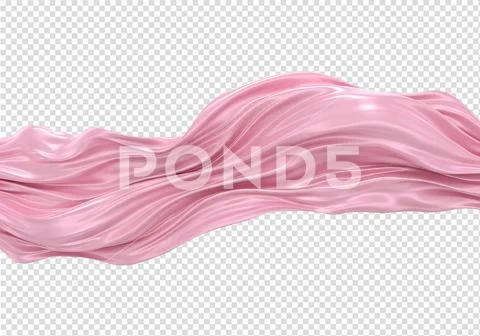 Pink silk fabric flowing in the wind, soft and smooth texture PSD Template